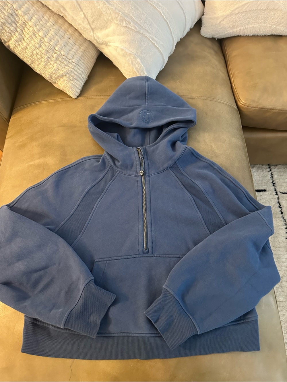 lululemon athletica Blue Quarter-Zip Scuba Hoodie